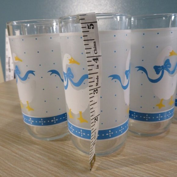 Vintage Libbey Frosted Country Goose Drinking Glasses - Set of 6 - Picture 6 of 7